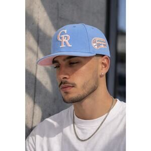 New Era Colorado Rockies 2007 World Series Blue Pink White 7 1/4 Cap MLB